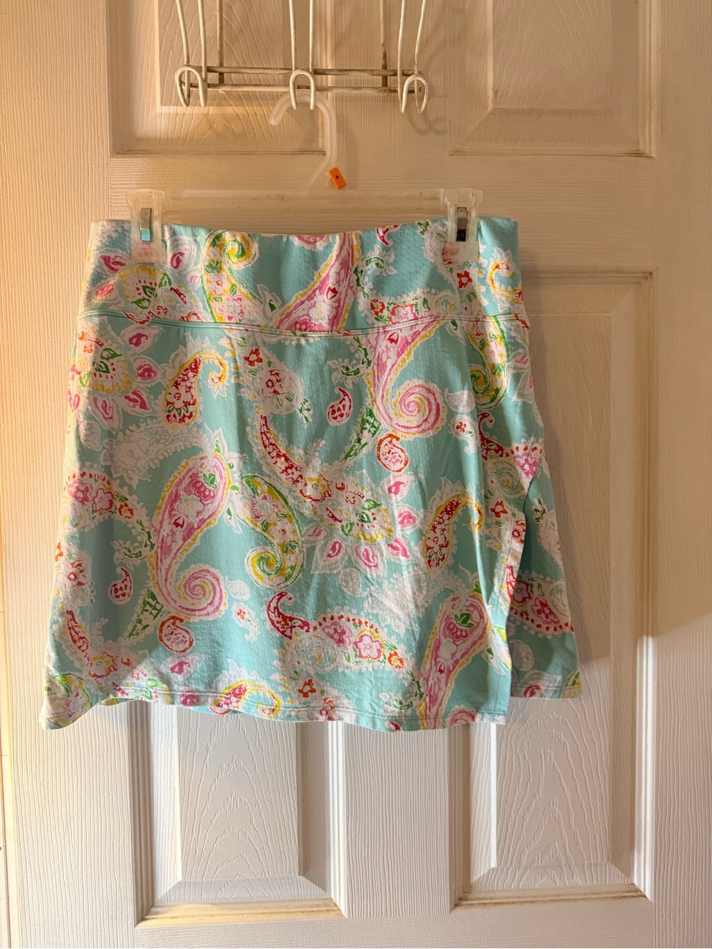 IBKUL Aqua Paisley Print A-Line Women's Skort